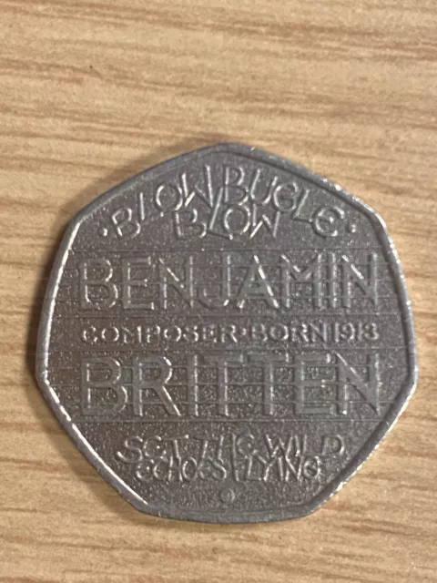 Rare 50p Coin- Benjamin Britten 50p coin 2013