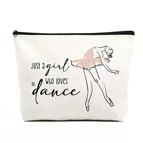 Dance Bag Ballet Ballerina Makeup Bag Elegant Dancer Gifts Inspirational Reci...