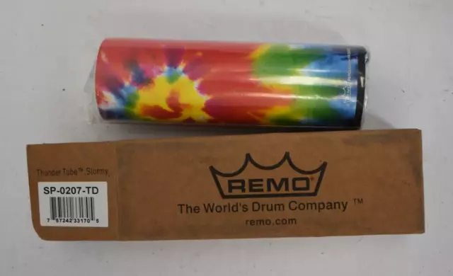 Remo Thunder Tube Spring Drum Tie Dye 7" X 2.32" Stormy Unit SP-0207-TD