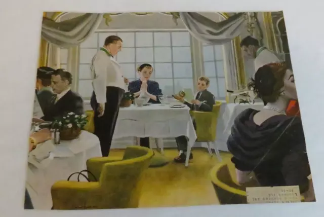 George Hughes Artist Illustration Magazine Clipping Boy Taking Mom to Dinner