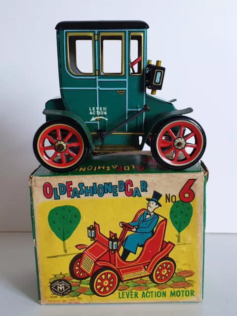 Modern Toys Japan Old Fashioned Car No. 6 Antrieb Blechspielzeug TM 60er OVP