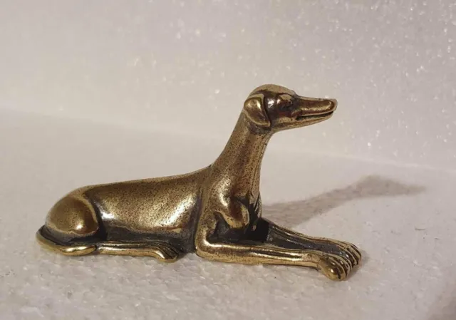 Brass Greyhound Figure Ornament PaperWeight - Sighthound - Whippet - Dog - Gift