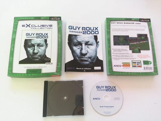 Jeu PS1 – Guy Roux Football Manager – Version FR, Boîte Et Manuel Peut-être Usés – Envoi Suivi