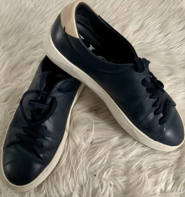 JIGSAW ASA CROC Leather Trainers Navy UK 8 EU 41 110 59.99 PicClick UK