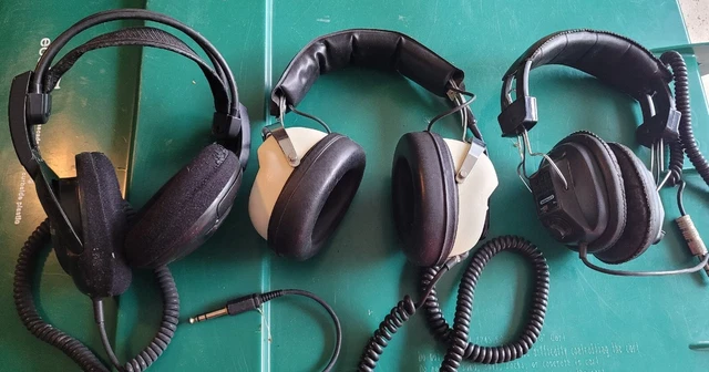 3 Vintage Headphones  Radio Shack, Koss, And Rytel