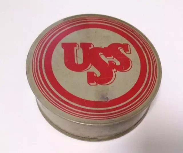 1940s Vintage United States Steel Logo 2-5/8" Royal #10 Typewriter Ribbon Can