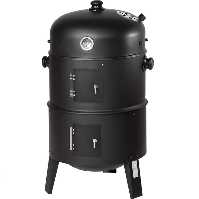 Grilltonne Räuchergrill Smoker 3 in1 BBQ Holzkohlegrill Räucherofen Grill Tonne