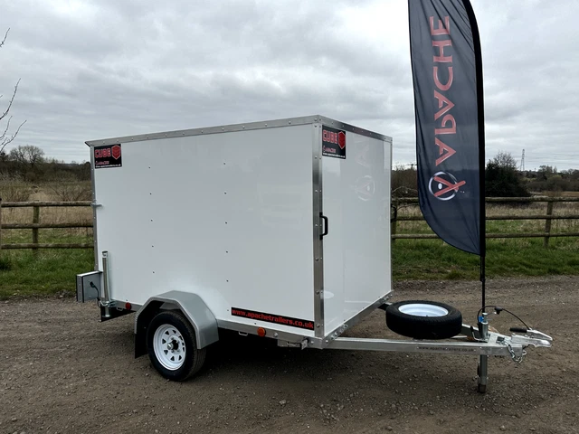 BRAND NEW APACHE Box Trailer Cube Pro 7x4, Huge 5ft High-Rear Ramp ...