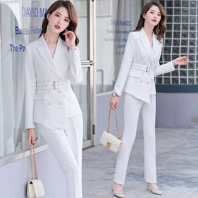 Ensemble Femme 2 Pièces Gilet Boutons Irréguliers + Pantalon Large - Tenue Streetwear Bureau Élégante
