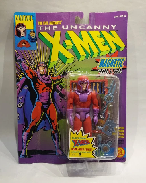 NIP VINTAGE Toybiz XMen Magneto Action Figure w/Psylocke Card (1993) FREE SHIP