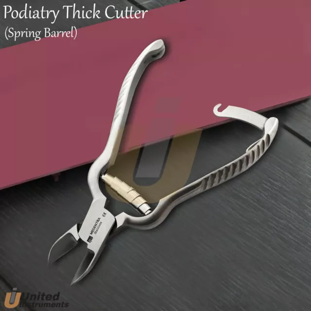 Pro Toe Nail Clipper Heavy Duty Spring Barrel Thick Nail Cutter Stainless Steel