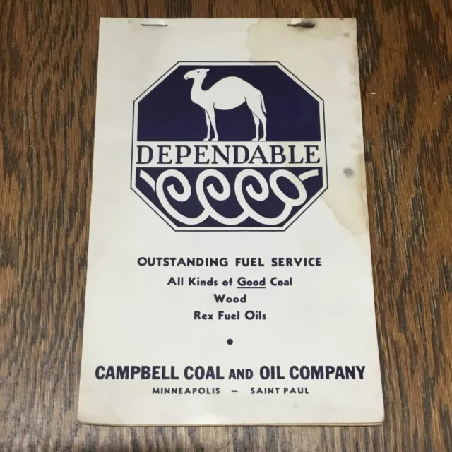 CAMPBELL COAL AND Oil Company, MinneapolisSaint Paul 193738 Calendar