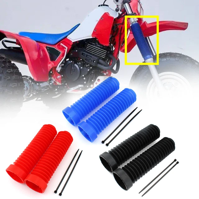 One Pair Front Fork Shock Boots - Black Replacement for