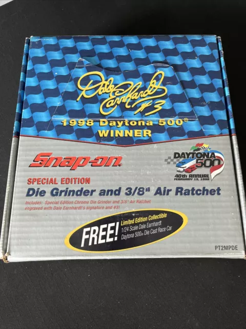 Snap On Dale Earnhardt Daytona 500 Die Grinder & 3/8 Air Ratchet Kit See Notes!