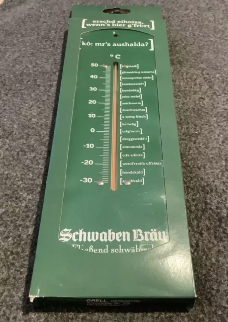 Thermometer Blech Schwaben Bräu schwäbischer Dialekt