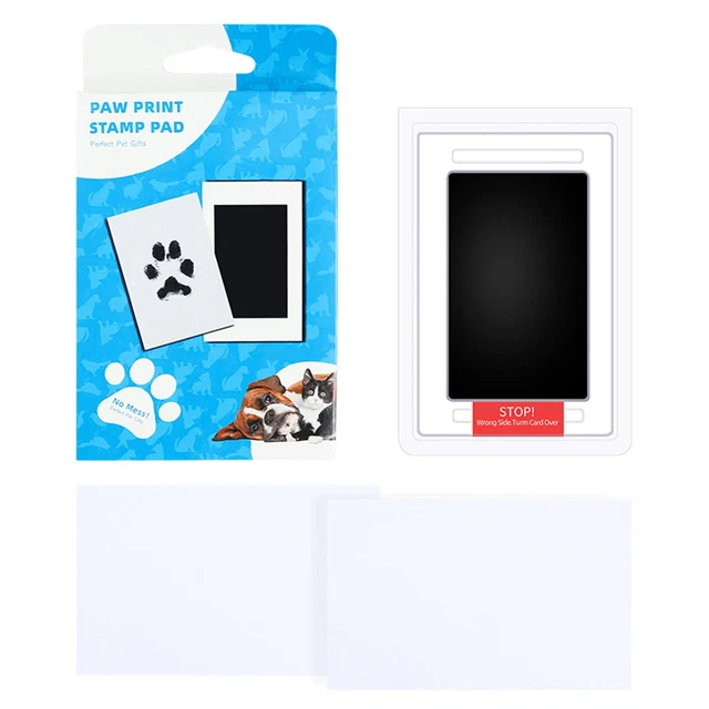 Pet Paw Print Ink Pads Dog Cat DIY Keepsake Pawprint Maker Kit Handprint
