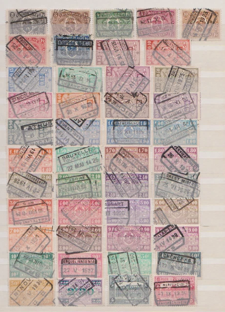 Eisenbahnpaketpost Belgien /Collection Timbres Belgique  Colis Postaux 2scans