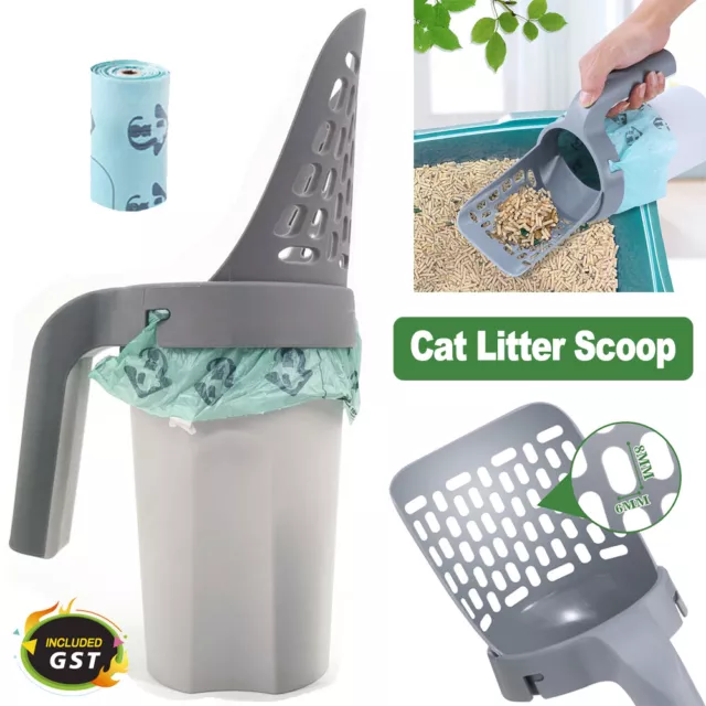 Cat Litter Scoop Integrated Detachable Shovel Holder Poop Pet Sifter Cleaning