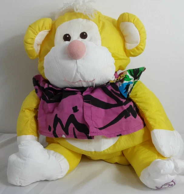 VINTAGE 1987 Fisher Price PUFFALUMP Plush WILD THING MONKEY, W/Hawaiian SHIRT