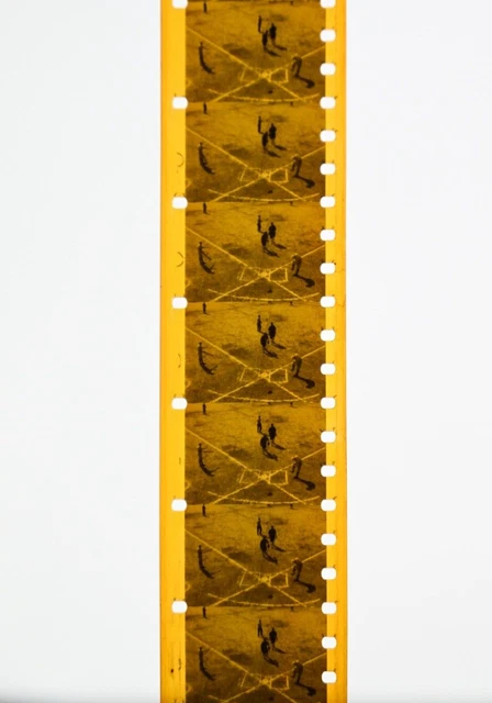 28mm silent feature film, tinted. Early baseball film. SEVERE VINEGAR SYNDROME