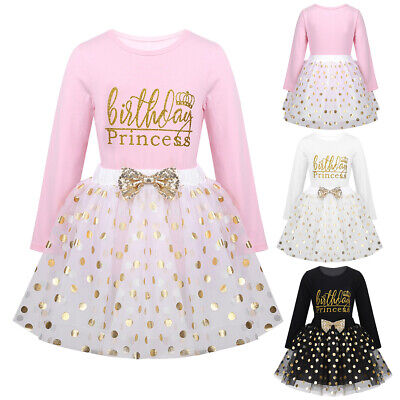 Baby Mädchen Kleidung Sets Prinzessin Langarm Tops + Tutu Rock Geburtstag Outfit