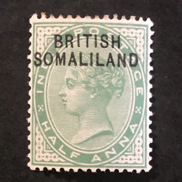 1903 BRITISH SOMALILAND 1/2a STAMP - HALF ANNA  - Sg SO 1 - MINT