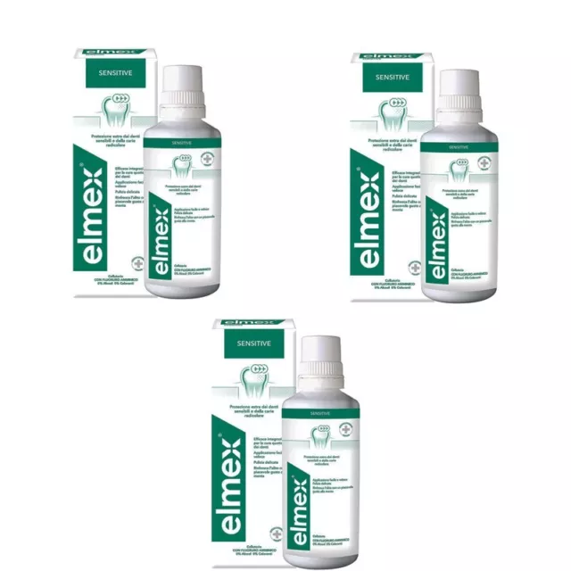 3pz ELMEX Sensitive Collutorio con Fluoruro Amminico 400ml