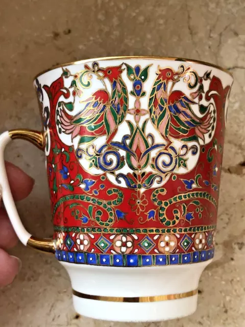 Lomonosov Porzellan handgemalt Lada Hurtina Kaffeetasse "Paradies Garten"