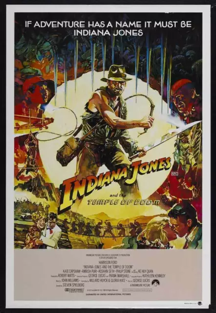 398246 INDIANA JONES AND THE TEMPLE OF DOOM Movie Harrison WALL PRINT POSTER AU