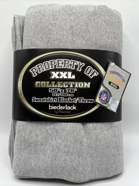 Biederlack 58 X 78 Sweatshirt Blanket Throw Property of Pittsburgh Steelers NFL
