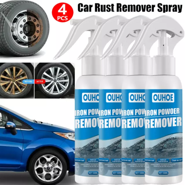 4PC OUHOE Car Rust Removal Spray RustOut Iron Power Remover Spray Rust Inhibitor