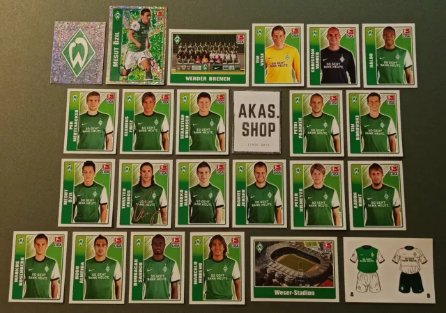 SV Werder Bremen Team Set 23 Sticker Topps Fussball Bundesliga 2009/ 2010 09 10