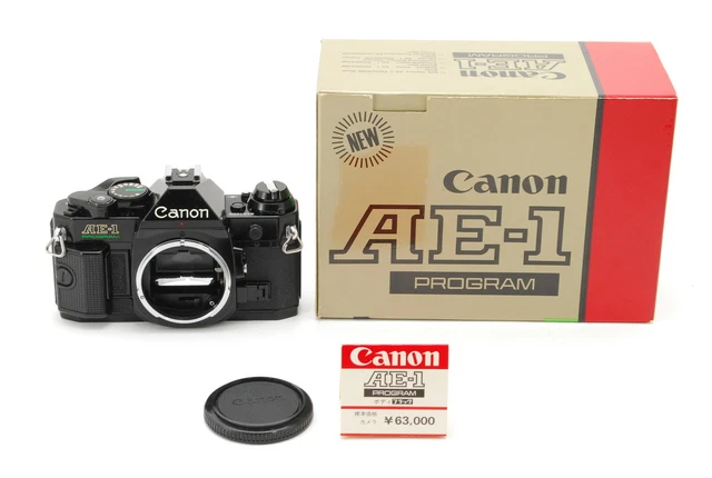 【Near Mint+】 Canon AE-1 PROGRAM Black 35mm SLR Film Camera Body Box Manual Japan