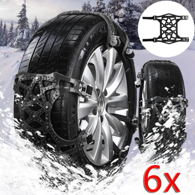 Chaines Neige 6PCS, Chaines Neige Universel 165-265MM R15-R19
