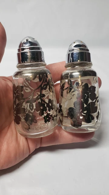 Spencer house Vintage Sterling Silver Floral Salt And Pepper Shakers