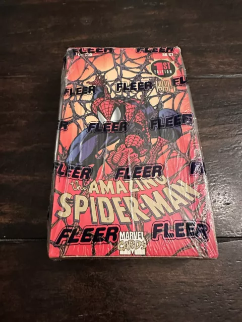 (1) factory sealed box 1094 Fleer Amazing Spider-Man 1st Edition