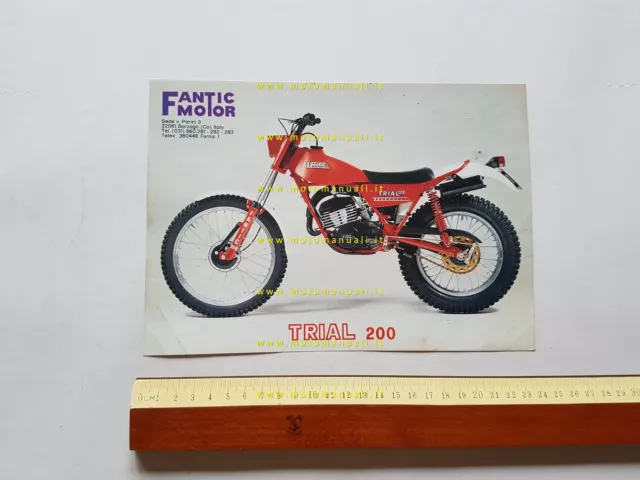 Fantic Motor Trial 200 1982 depliant originale italiano