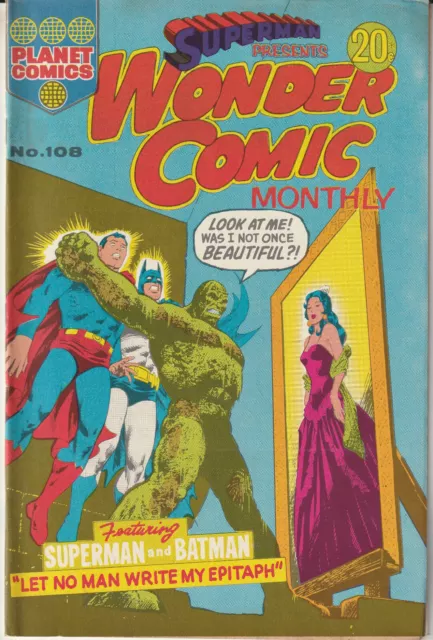 Australian: Superman Presents Wonder Comic Monthly #108 CC 1974 Classic Batman +