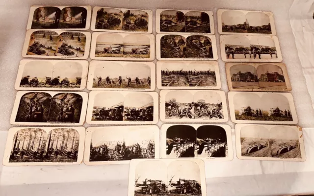 41 Lot Of Stereoscope~Stereoview~Stereograph Cards Wwi? France America Germany 3