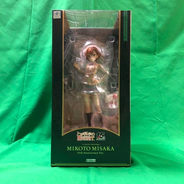 Railgun Mikoto Misaka 15th Figure Deluxe Edition w/Parts & Acrylic Stand Unused