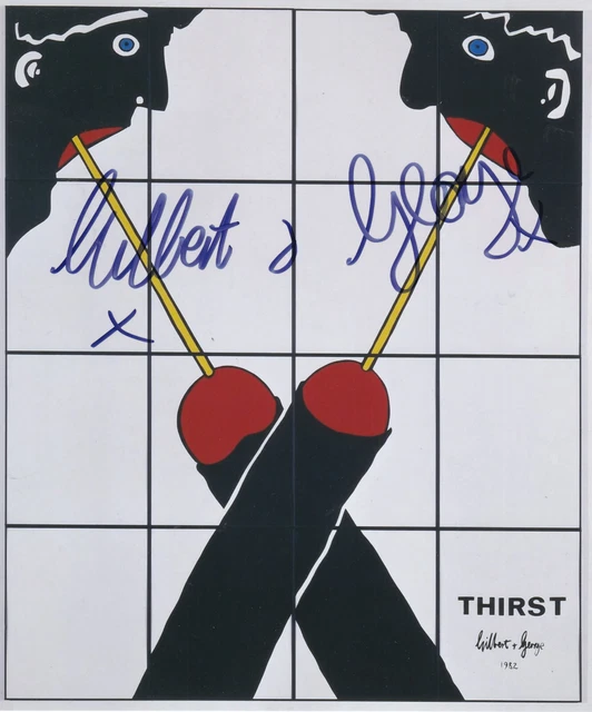Gilbert & George (1942/43) original sign. THIRST 1982 / 20x24cm / autograph RAR
