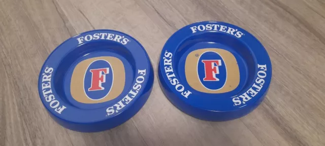 2 x Vintage Fosters Lager ash tray