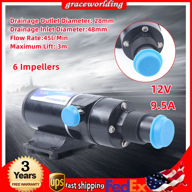 45LPM 12GPM 12V Water Pump Macerator Sanitation Waste Toilet-RV Marine Boat New