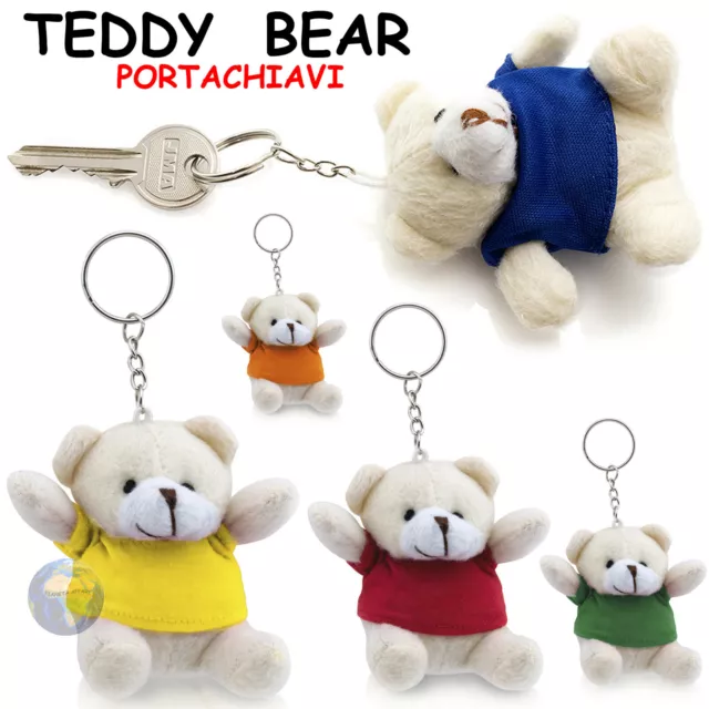 PORTACHIAVI Orsetto PELUCHE Teddy Bear NATALE Orsachiotto PUPAZZO Orso T-SHIRT