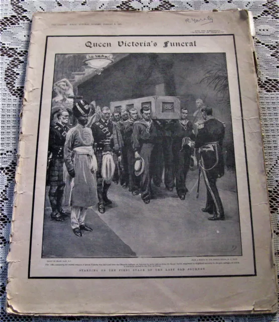 1901 Queen Victoria Funeral The Globe magazine special well illustrated + ads.