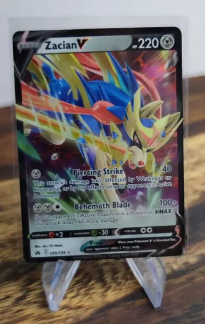 Pokémon Karte Zacian V 095/159 9 Zenit der Könige Boosterfrisch EN Crown Zenith