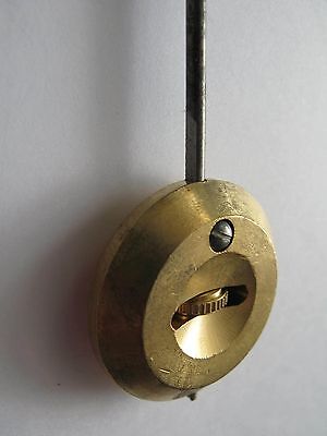 French Clock Pendulum no. 2 (80g) Brass Bob & Hook, 260mm Steel Rod