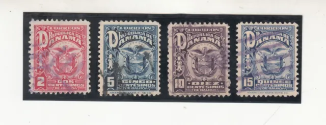 Panama 1924. Small Coat of Arms Patterns. 2c, 5c, 10c, 15c. Sc# 236 - 238, 240