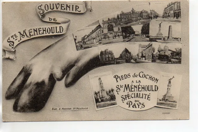 SAINT MENEHOULD - Marne - CPA 51 - souvenir pig feet specialty