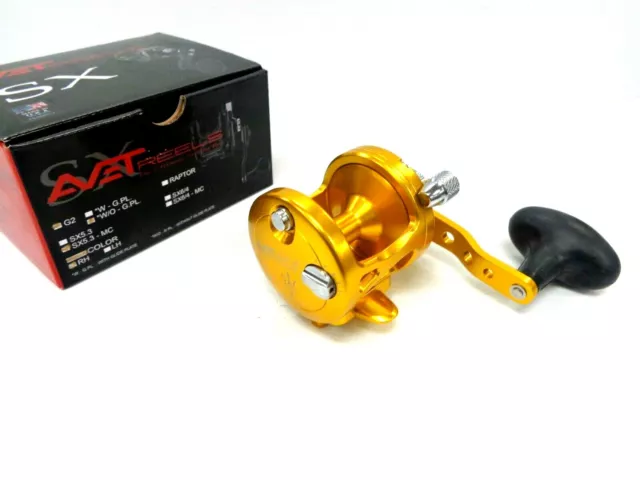 Avet SX5.3 MC G2 NGP Single Speed Lever Drag Reel - Right Hand - GOLD